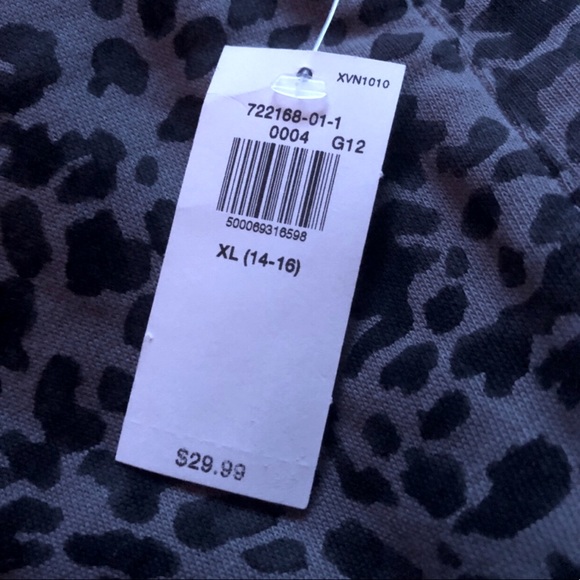 NEW High Waisted Vintage Printed Joggers Sweatpants Gray XL Girl’s OLD NAVY - Picture 2 of 13